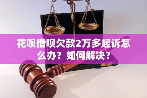 花呗借呗欠款2万多起诉怎么办？如何解决？