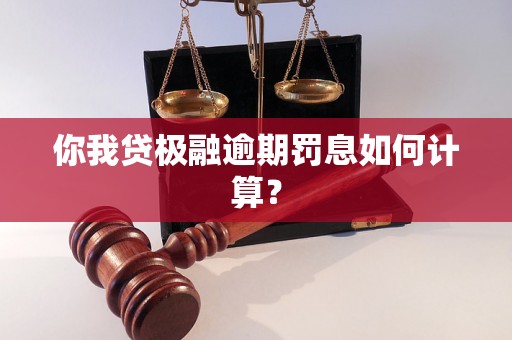 你我贷极融逾期罚息如何计算？