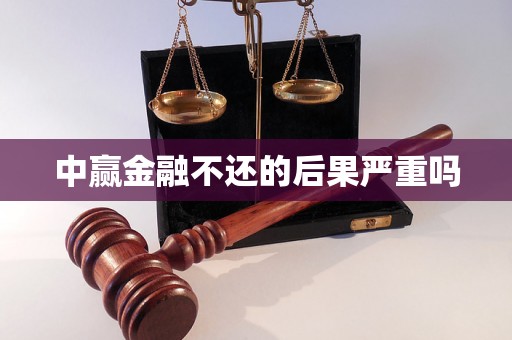 中赢金融不还的后果严重吗