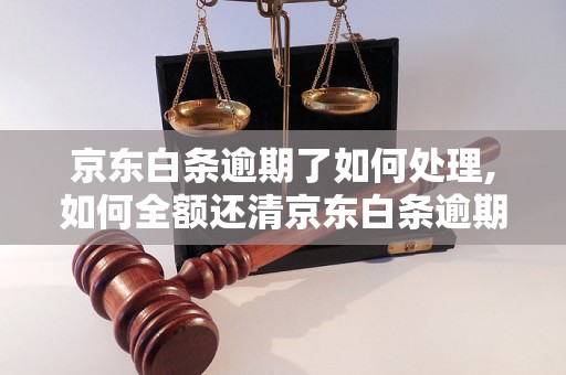 京东白条逾期了如何处理,如何全额还清京东白条逾期款项