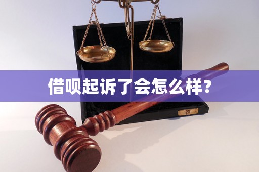 借呗起诉了会怎么样？