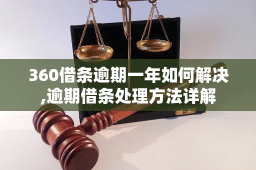 360借条逾期一年如何解决,逾期借条处理方法详解