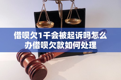 借呗欠1千会被起诉吗怎么办借呗欠款如何处理