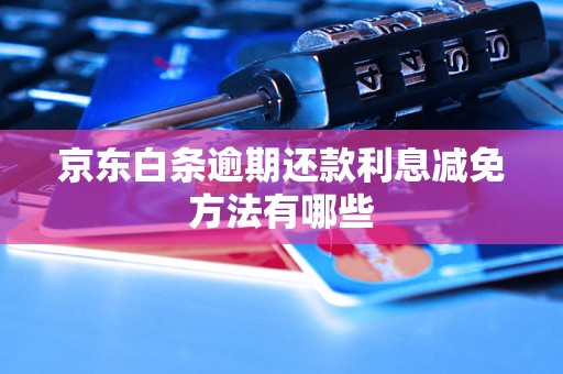 京东白条逾期还款利息减免方法有哪些