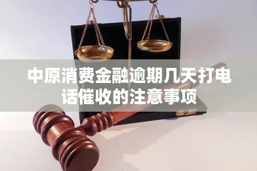 中原消费金融逾期几天打电话催收的注意事项