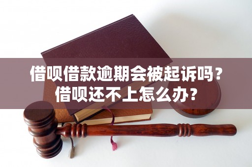 借呗借款逾期会被起诉吗？借呗还不上怎么办？