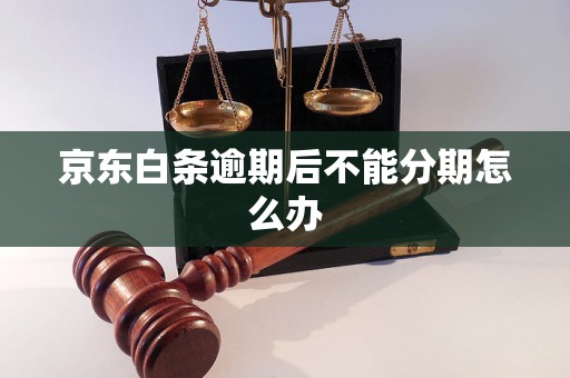 京东白条逾期后不能分期怎么办