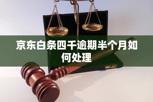 京东白条四千逾期半个月如何处理