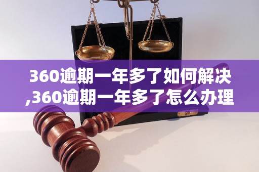 360逾期一年多了如何解决,360逾期一年多了怎么办理