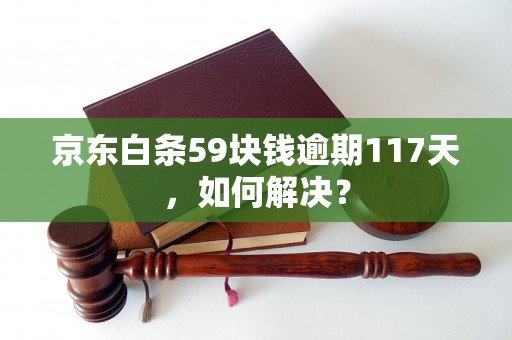 京东白条59块钱逾期117天，如何解决？