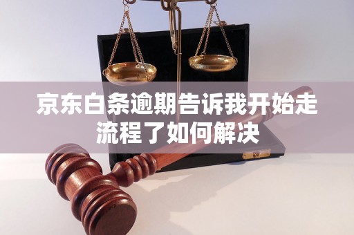 京东白条逾期告诉我开始走流程了如何解决