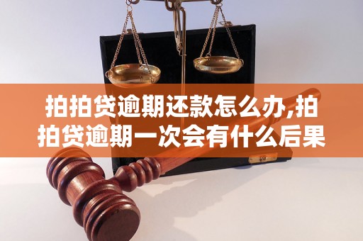 拍拍贷逾期还款怎么办,拍拍贷逾期一次会有什么后果