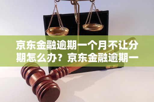 京东金融逾期一个月不让分期怎么办？京东金融逾期一个月不还款会有什么后果？