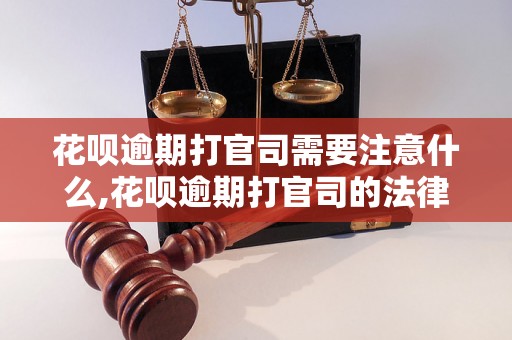 花呗逾期打官司需要注意什么,花呗逾期打官司的法律风险有哪些