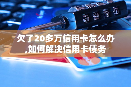 欠了20多万信用卡怎么办,如何解决信用卡债务