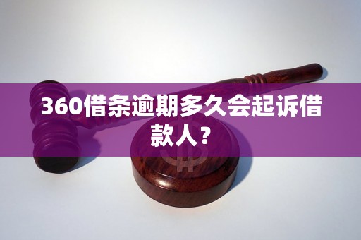 360借条逾期多久会起诉借款人？