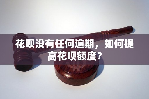 花呗没有任何逾期，如何提高花呗额度？