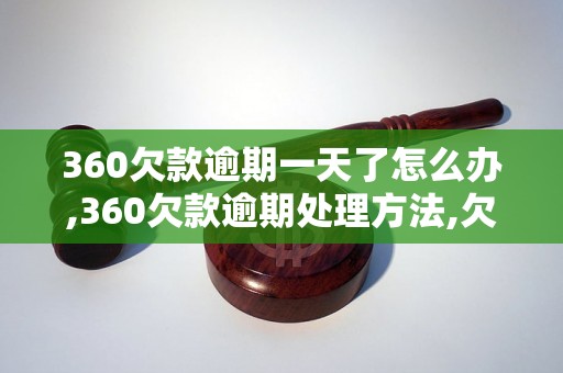 360欠款逾期一天了怎么办,360欠款逾期处理方法,欠款逾期一天后果