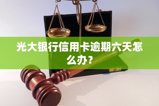 光大银行信用卡逾期六天怎么办？