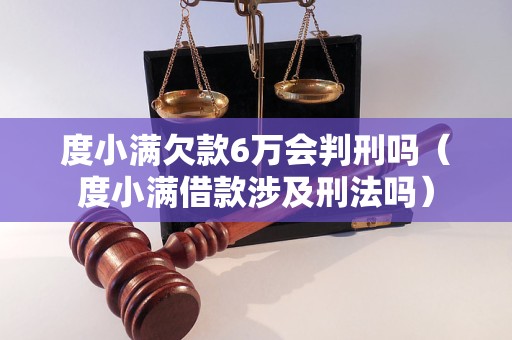 度小满欠款6万会判刑吗（度小满借款涉及刑法吗）