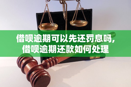 借呗逾期可以先还罚息吗,借呗逾期还款如何处理