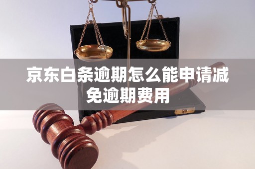 京东白条逾期怎么能申请减免逾期费用