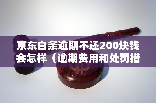 京东白条逾期不还200块钱会怎样（逾期费用和处罚措施）