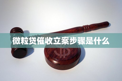 微粒贷催收立案步骤是什么