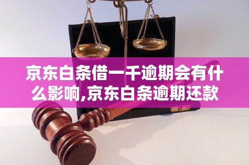 京东白条借一千逾期会有什么影响,京东白条逾期还款后果分析