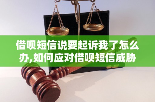 借呗短信说要起诉我了怎么办,如何应对借呗短信威胁