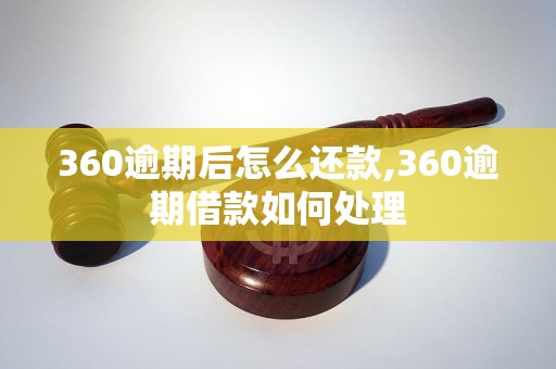 360逾期后怎么还款,360逾期借款如何处理