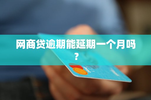 网商贷逾期能延期一个月吗？