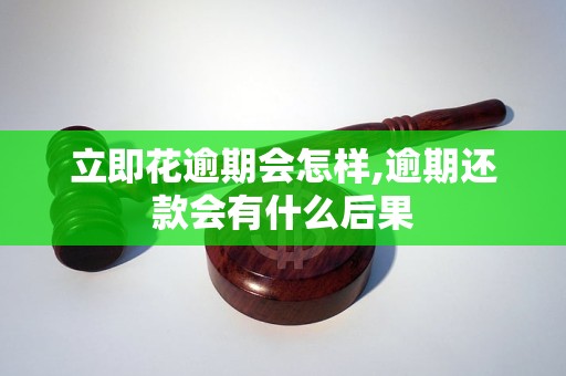 立即花逾期会怎样,逾期还款会有什么后果