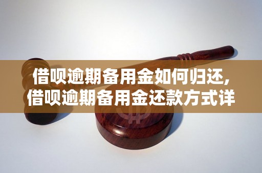 借呗逾期备用金如何归还,借呗逾期备用金还款方式详解