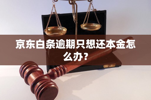 京东白条逾期只想还本金怎么办？