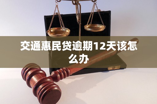 交通惠民贷逾期12天该怎么办