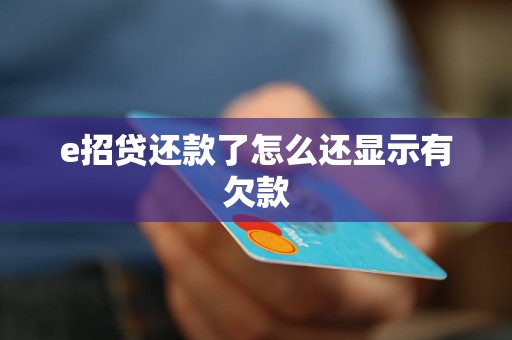 e招贷还款了怎么还显示有欠款