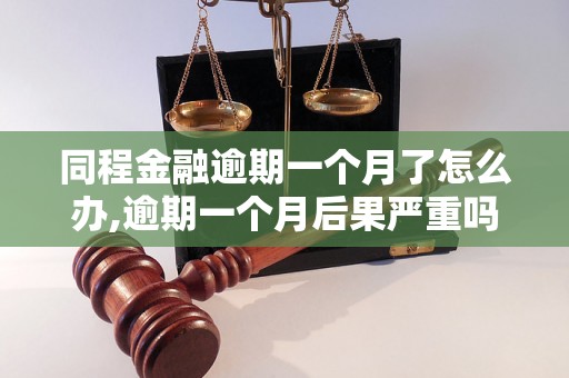 同程金融逾期一个月了怎么办,逾期一个月后果严重吗