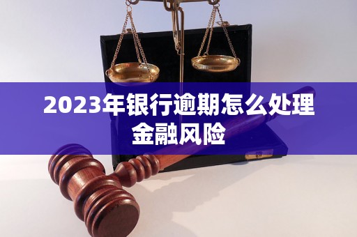 2023年银行逾期怎么处理金融风险