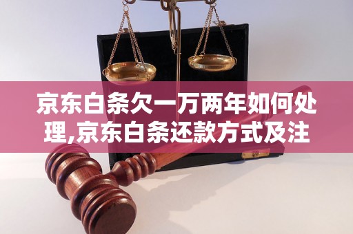 京东白条欠一万两年如何处理,京东白条还款方式及注意事项