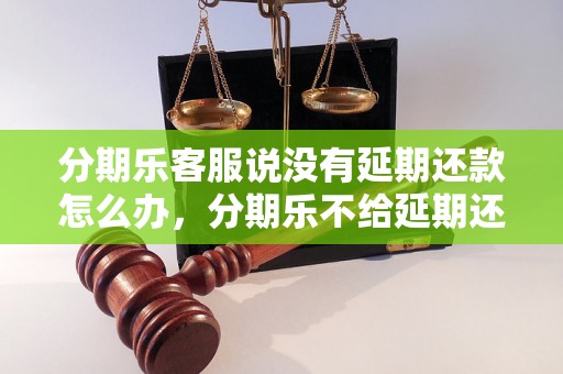 分期乐客服说没有延期还款怎么办，分期乐不给延期还款怎么处理