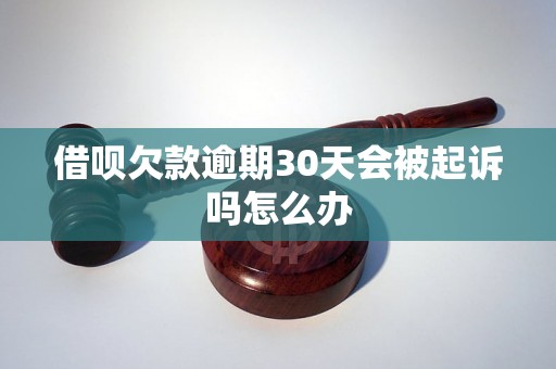 借呗欠款逾期30天会被起诉吗怎么办