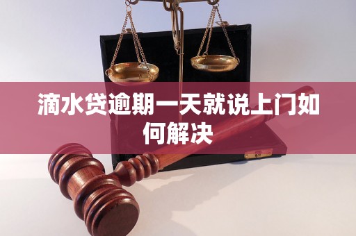 滴水贷逾期一天就说上门如何解决