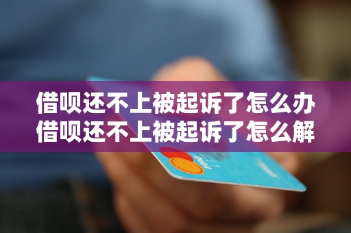 借呗还不上被起诉了怎么办借呗还不上被起诉了怎么解决？