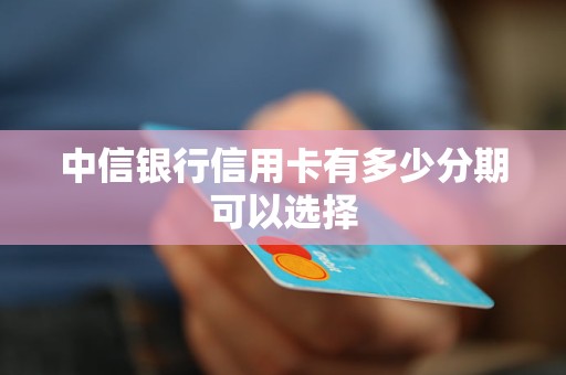 中信银行信用卡有多少分期可以选择