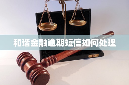 和谐金融逾期短信如何处理