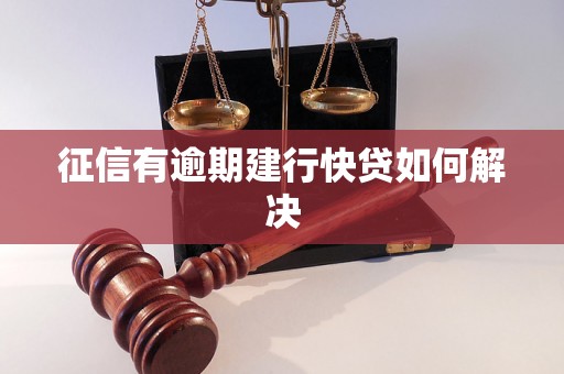 征信有逾期建行快贷如何解决