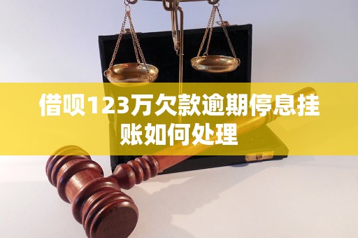 借呗123万欠款逾期停息挂账如何处理