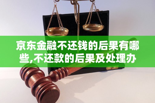 京东金融不还钱的后果有哪些,不还款的后果及处理办法