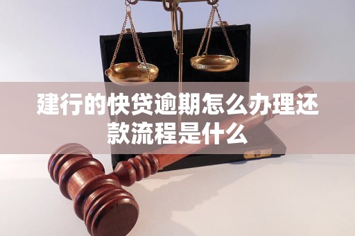 建行的快贷逾期怎么办理还款流程是什么